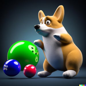 DALL·E 2023-10-17 08.26.31 - 3d photo of a corgi bowling